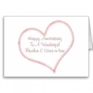 wedding anniversary cards for brother and sister in law
