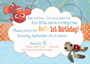Finding Nemo First Birthday Party Etsy Purchases