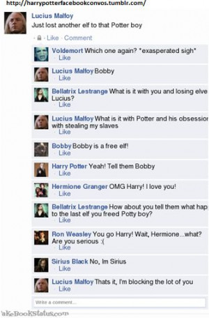 Funny Harry Potter Facebook Conversations