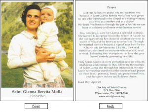 St Gianna Beretta Molla Biography