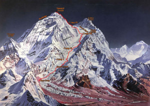 mount everest route map