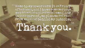 Funny Quote about Working on Fri...