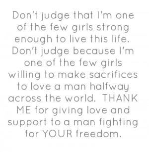 Don't judge that I'm one of the few girls strong