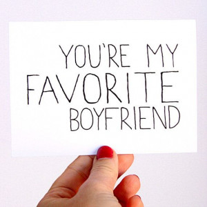 Valentine's Day Card You're My Favorite Boyfriend by JulieAnnArt, $4 ...