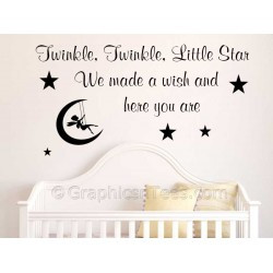 Twinkle, Twinkle, Little Star (Swinging in the Moon) Nursery Wall Art ...