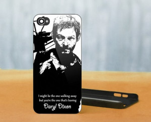 Daryl Dixon Quote, iPhone 4/4S Black Case Cover