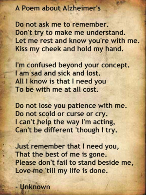 Alzheimer's Poem