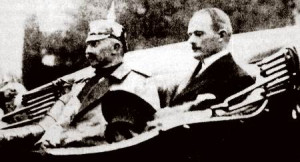 II en Gustav Krupp tijdens de viering van honderd jaar Krupp 1912