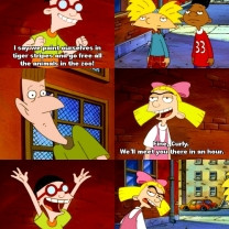 Helga, Arnold, Gerald, & Curly Plan Their Own Wild Party On Hey Arnold ...