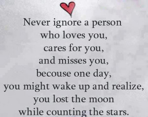 Never ignore a person who
