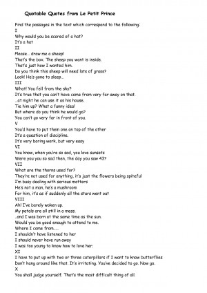 Quotable Quotes from Le Petit Prince by cuiliqing