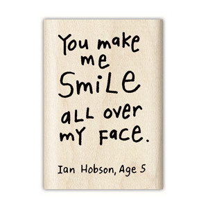 Smile All Over Kid Quotes Stamp