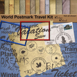 Postmark Travel Kit Digital scrapbooking by DesignsDeborah: Scrapbook ...