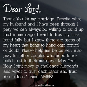 ... rebuild trust in their marriage. May Your Holy Spirit move to