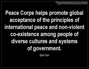 Peace Corps Helps Promote Global Acceptance Of The Principles