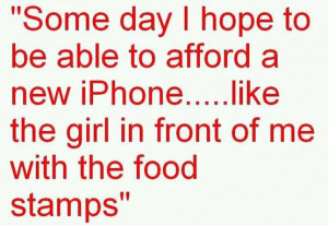 Food Stamps and Iphone
