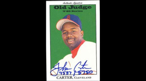 John Carter Signature Rookies Auto 1995 Old Judge Card