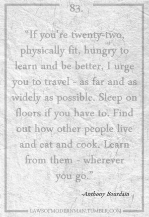 Anthony Bourdain travel quote