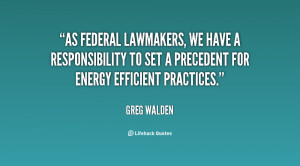 ... responsibility to set a precedent for energy efficient practices