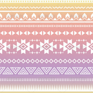 Tribal Aztec Ombre Seamless Pattern - Patterns Decorative