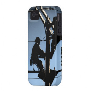 Journeyman Lineman iPhone 4/4s cover-BLUE