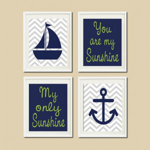 Nautical Nursery Sailboat Anchor You Are My by LovelyFaceDesigns, $35 ...