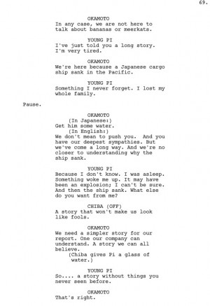 ... Scene I Wrote: Screenwriter David Magee on Life of Pi ’s Ending