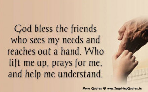 ... Bless the Friend Quotes, Inspirational Friends Quotes Positive Thought