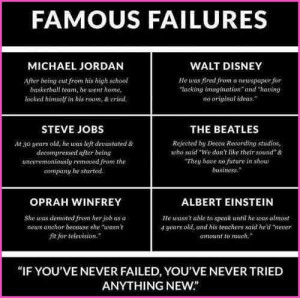 Walt Disney Famous Failures Quote