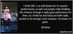 ' is so well-known for its musical performances, as well, and people ...