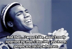 Donald Glover talking about the comments he received during his ...