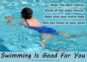 Motivational Swimming Quotes Swimming is good for you.