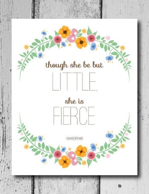 For Lorelei's room! Shakespeare Quote : Girl's Room Art Though she be ...