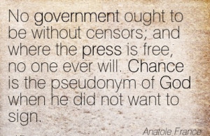 ... Is The Pseudonym Of God When He Did Not Want To Sign. - Anatole france