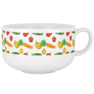 Cartoon Vegetable soup mug Bowl Soup Bowl With Handle