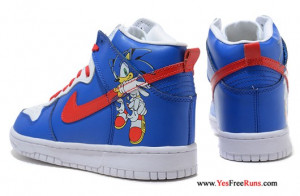 Nike High Tops Casual Shoes For Men Funny Sonic
