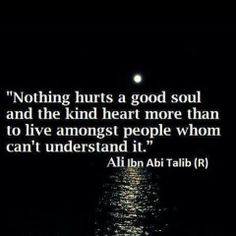 Nothing hurts a good soul and the kind heart more than to live amongst ...