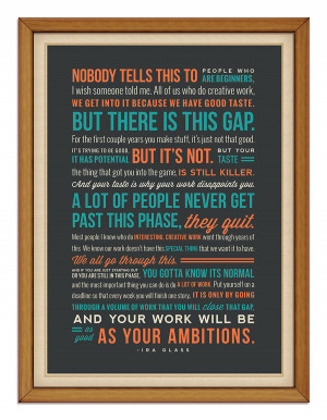 Ira Glass Quote On Creativity Print (18