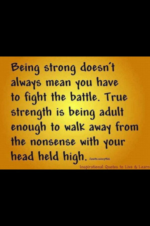 Being strong