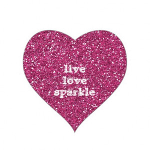 pink_glitter_with_live_love_sparkle_quote_sticker ...