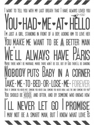 Movie quotes tea towel £12.00. Too nice to wipe your hands on! Would ...