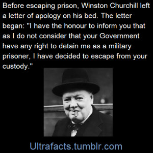 Churchill escaped from a POW camp. He was captured on 15 November 1899 ...