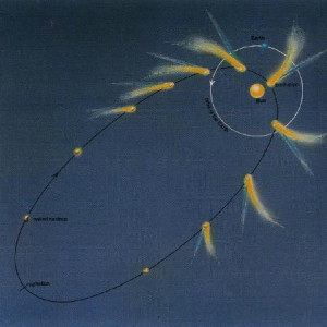 Comet Orbits Around Sun