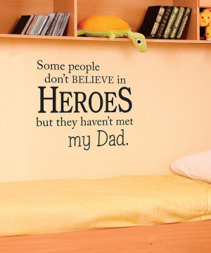 Belvedere Designs Black Hero Dad Wall Quote