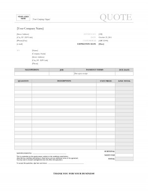 Service Quote WORKSHEET GRAY DESIGN TEMPLATE by pjgriffith