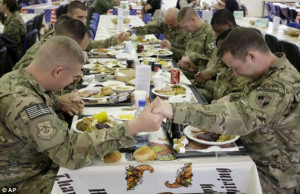 Thanksgiving in Afghanistan: 66,000 troops celebrate with traditional ...