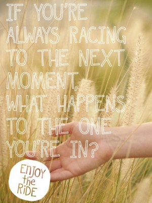 Enjoy the ride. Quote