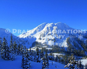 Blue Bird Day in Alaska Winter Landscape by DrakeExplorations, $10.00