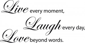 Details about LIVE EVERY MOMENT LOVE Inspirational Quote Decal WALL ...
