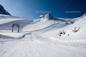 Ski Slope Alps Stock Image